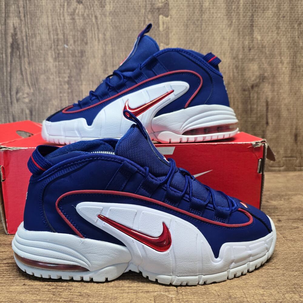 Nike Air Max Shoes Penny 1 LE Youth GS Size 6.5Y Blue Red 315519-400 Lil Penny